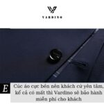 Áo măng tô nam trung niên Vardino giấu cúc bảo hành trọn đời cổ bẻ màu xanh than ak55
