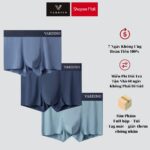 Combo 3 Sịp đùi nam Vardino nhập khẩu 100% vải Modal gỗ sồi kháng khuẩn, quần lót nam dáng Trunk thoáng khí cao cấp QS
