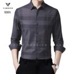 Áo sơ mi kẻ nam chính hãng VARDINO tay ngắn / dài dáng ôm suông vừa không nhăn mát trung niên công sở mẫu mới s201
