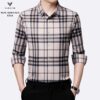 Áo sơ mi kẻ dài tay nam Vardino s314