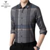 Áo sơ mi kẻ dài tay nam Vardino s307