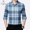 Áo sơ mi kẻ dài tay nam Vardino s313
