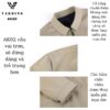 Áo khoác nam trung niên Vardino cổ bẻ màu vàng be AK60
