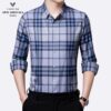 Áo sơ mi kẻ dài tay nam Vardino s312