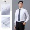 Áo sơ mi trắng nam VARDINO cao cấp dài tay kiểu công sở vải cotton spandex pha sợi tre kháng khuẩn chống tia UV ST01