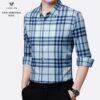 Áo sơ mi kẻ dài tay nam Vardino s313