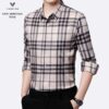 Áo sơ mi kẻ dài tay nam Vardino s314