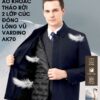 Áo Khoác Nam Trung Niên Vardino Giấu Cúc Lót Lông Vũ Tháo Rời cao cấp màu xanh than AK70