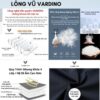 Áo Khoác Nam Trung Niên Vardino Giấu Cúc Lót Lông Vũ Tháo Rời cao cấp màu ghi xám ak71