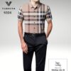 Sơ mi nam kẻ lụa Vardino ngắn tay S324