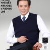Áo gile nam trung niên VARDINO dệt kim màu xanh L05