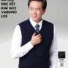 Áo gile nam trung niên VARDINO dệt kim màu xanh L05