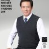 Áo gile nam trung niên VARDINO dệt kim màu xám L06