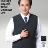 Áo gile nam trung niên VARDINO dệt kim màu xám L06